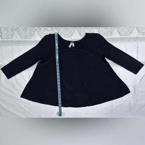 Free People We The Free Bonsai Tulip Hem 3/4 Tee - Black - XS - Picture 9 of 11